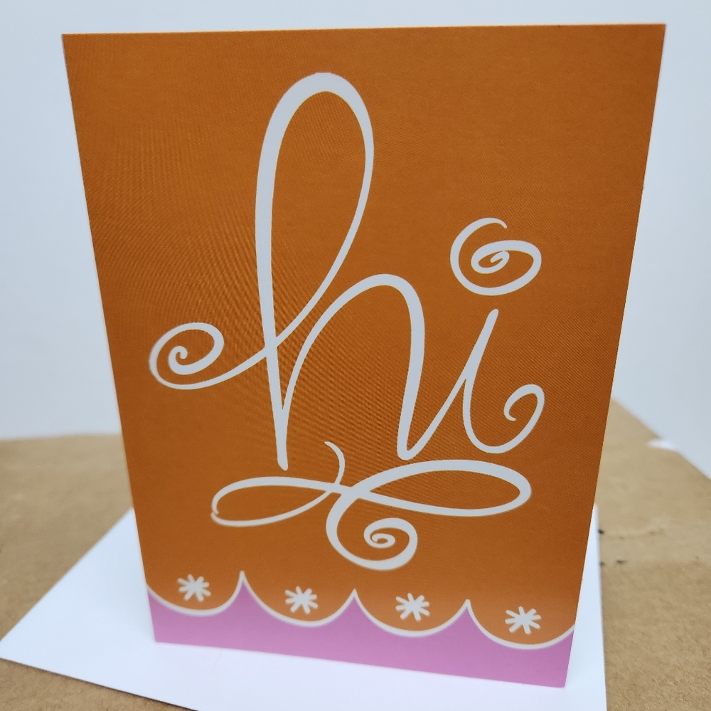 Hello blank note cards